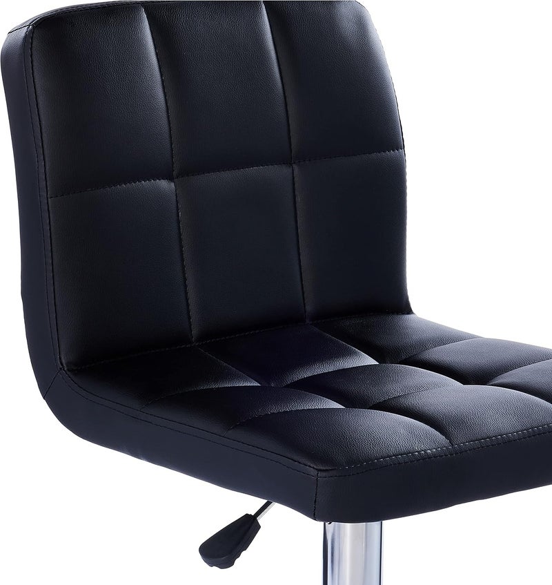جالاكسي ديزاين كرسي بار GDF FURNITURE وكرسي مكتب من الجلد المعدل باللون الأسود موديل - ‎GDF-3026. - Image 3