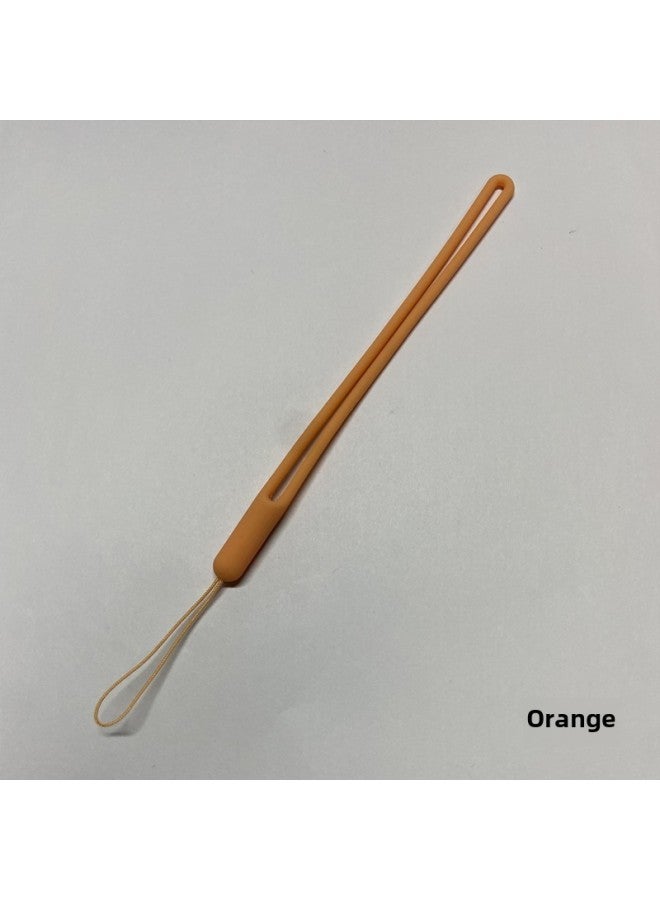 Loquat Silicone Lanyard Liquid Wrist Lanyard Creative Speaker U Disk Fan Short Hanging Rope Internet Popular Silicone Mobile Phone Lanyard-Specifications Support Image Upload:GLD-SL061-33 Orange  - Image 1
