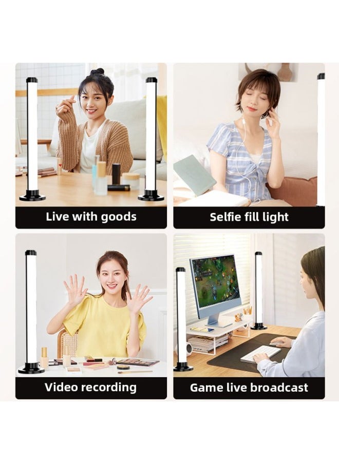 Chin Light Live Facial Beauty Rejuvenation Atmosphere Mirror Headlights Computer Desktop Double Row Lights-Specifications:12V Chin Lamp 42cm  - Image 5