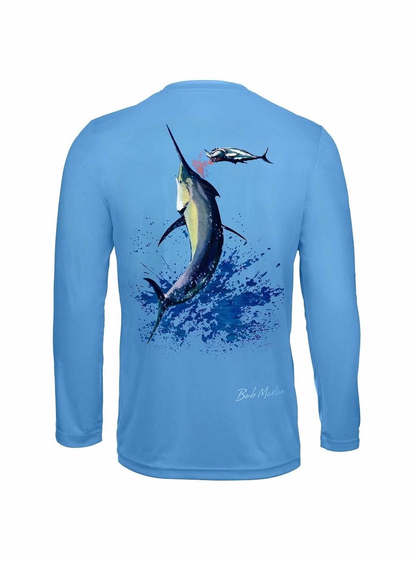 Bob Marlin Performance Shirt Bazaruto Blue-Large - Image 1
