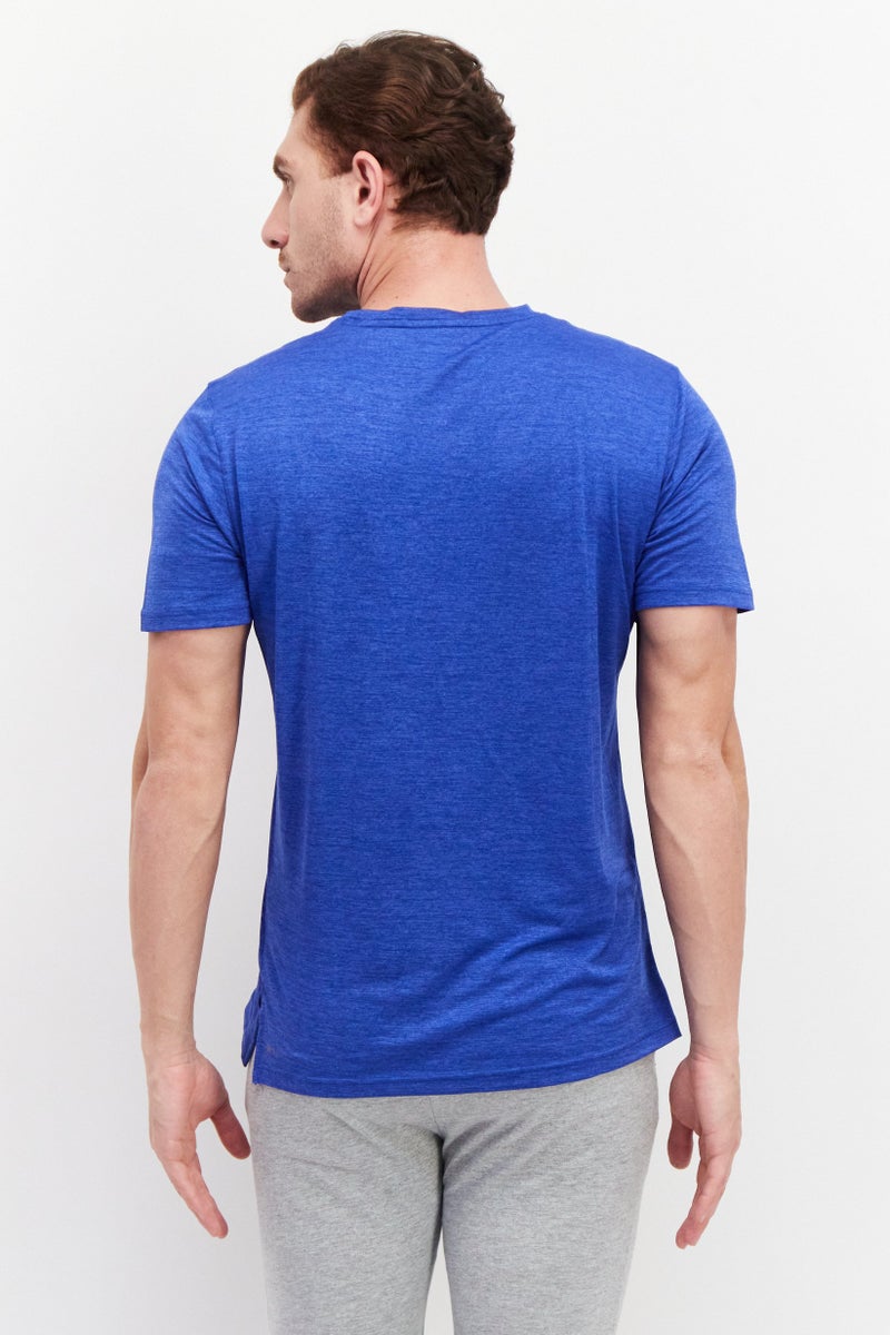 PUMA تي شيرتات جري قصيرة الأكمام للرجال، رياضية، زرقاء - Image 4