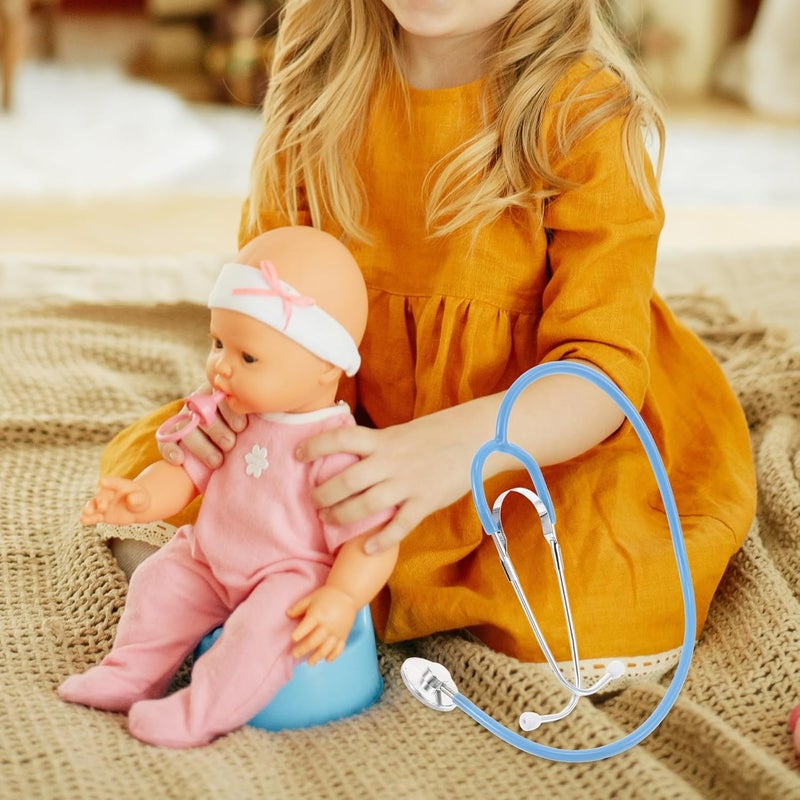 STOBOK 1pc Stethoscope Lightweight Virtual Simulation Durable Single-player Toy Stethoscope for Students Kids Children/Blue - Image 5