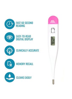 Mabis MABIS Digital Basal Body Thermometer for Ovulation Tracking, Fertility, Period Tracking and Natural Family Planning with Beeper and Memory, Oral Use Only  - Image 1