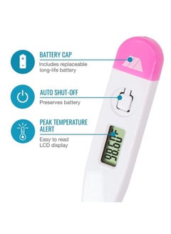 Mabis MABIS Digital Basal Body Thermometer for Ovulation Tracking, Fertility, Period Tracking and Natural Family Planning with Beeper and Memory, Oral Use Only  - Image 2