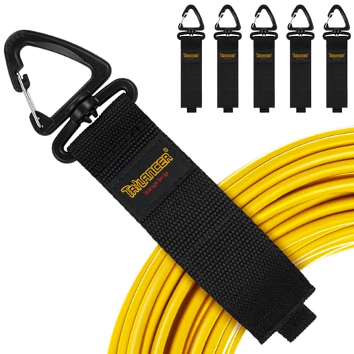 Trilancer Extension Cord Organizer and Hanger (6-Pack), Trilancer Hook-and-Loop Storage Straps with Triangular Buckle to Hang on Walls for Cables, Wires, Rope, Hoses, Organization for Home, Garage or Workshop - Image 1