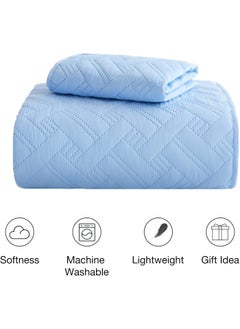 VAS COLLECTIONS VAS COLLECTIONS 100 Cotton Ultrasonic 280 Tc Solid King Size Quilted Bed CoverBedsheet with 2 Pillow Covers Luxurious Blue 90X100 Inches 254X228 Cm Red  - Image 2