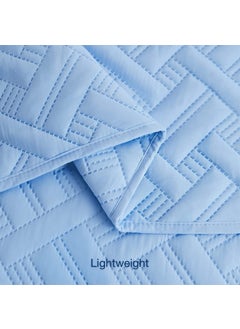 VAS COLLECTIONS VAS COLLECTIONS 100 Cotton Ultrasonic 280 Tc Solid King Size Quilted Bed CoverBedsheet with 2 Pillow Covers Luxurious Blue 90X100 Inches 254X228 Cm Red  - Image 4