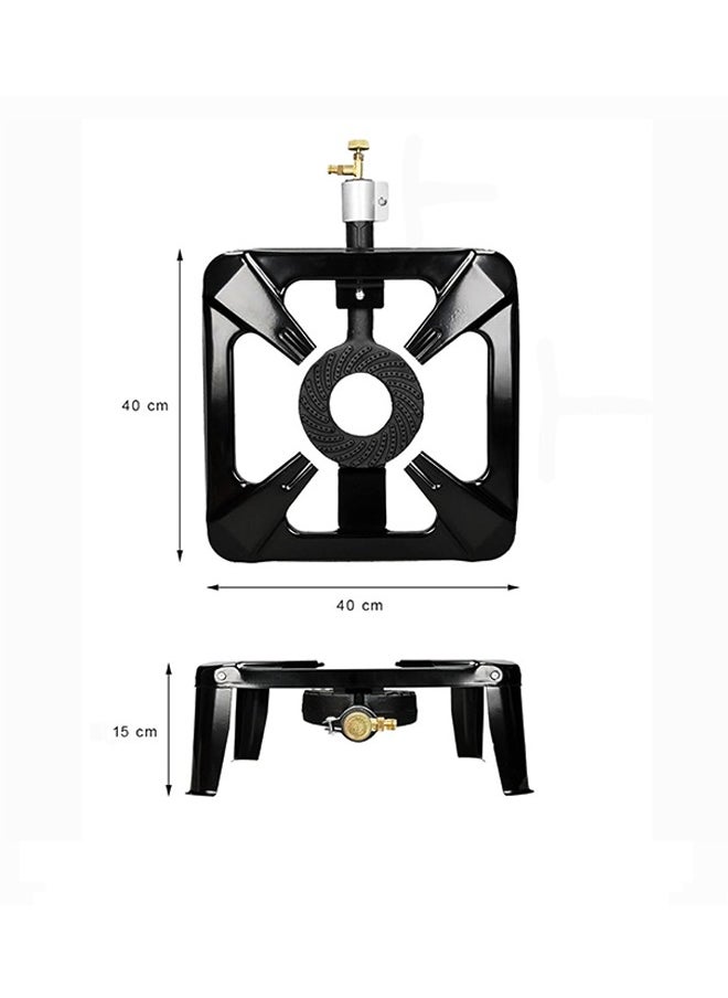 Majestic Majestic Cast Iron Stove 40x40x15 cm – Large Cooking Stove for Home, Outdoor Camping, Single Gas Burner, High Temperature & Corrosion Resistant, With Adjustable Knobs  - Image 5