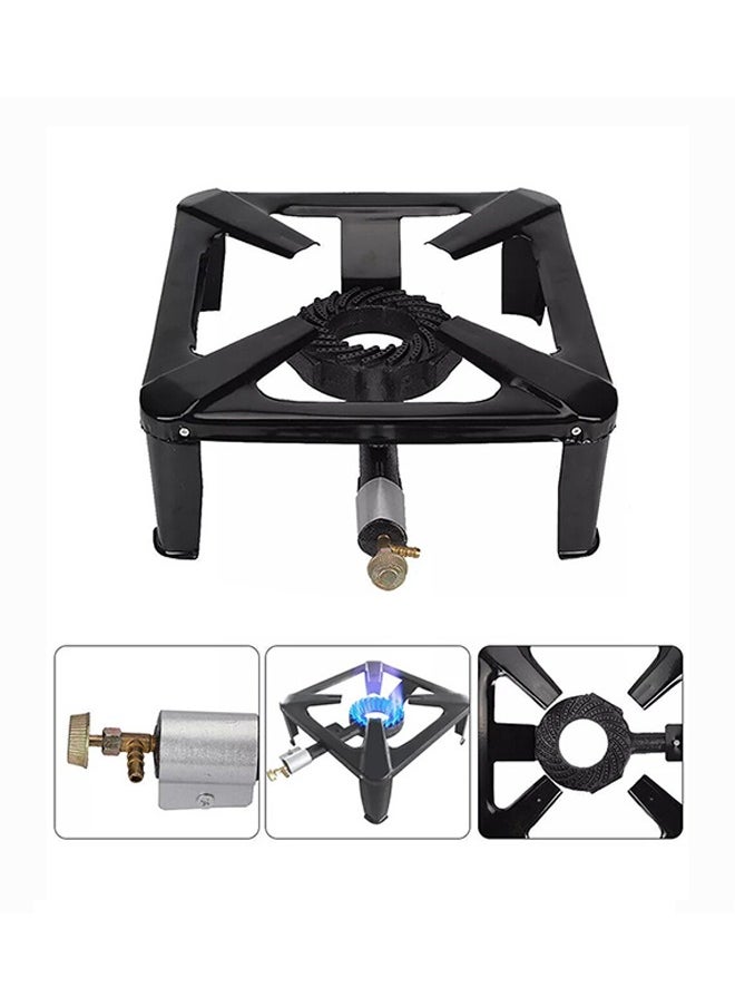 Majestic Majestic Cast Iron Stove 40x40x15 cm – Large Cooking Stove for Home, Outdoor Camping, Single Gas Burner, High Temperature & Corrosion Resistant, With Adjustable Knobs  - Image 3