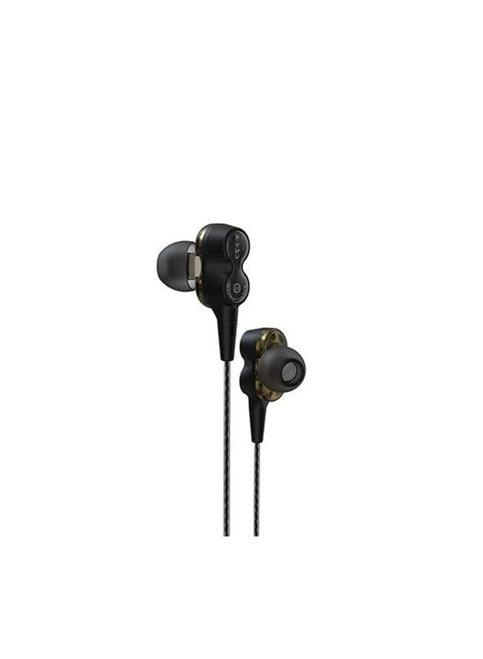 devia Hp50D Devia 2B Dual In-Ear Wired Earphones with 3.5mm Connector Smart Series Black - Image 3