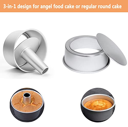 Bezall 6 Inch Angel Food Cake Pan with Removable Bottom, Aluminum Round Tube Pan Chiffon Cake Mold Baking Tin - Image 3