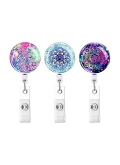 Y&D 3 Pack Badge Reel Retractable ID Holder Nurse with Clip for Office Worker Doctor  - Image 1