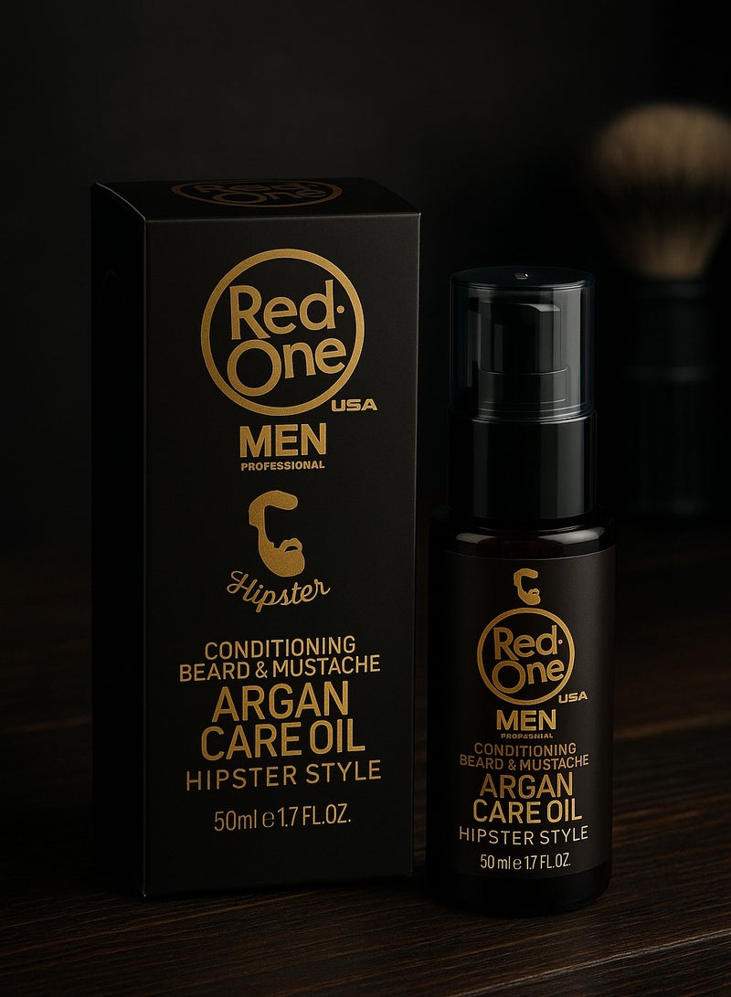 Redone Redone Beard & Mustache Care Oil with Argan 50ml – Softens & Strengthens Hair - Image 3