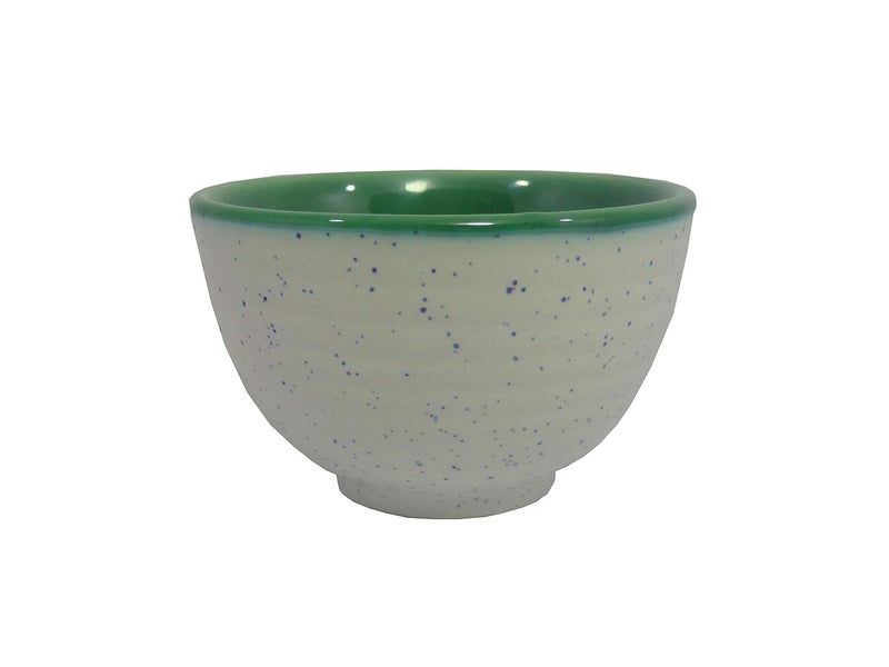 Caffeine Caffeine Ceramic Handmade Green Studio White Matte Dessert Bowls Set of 6 - Image 3