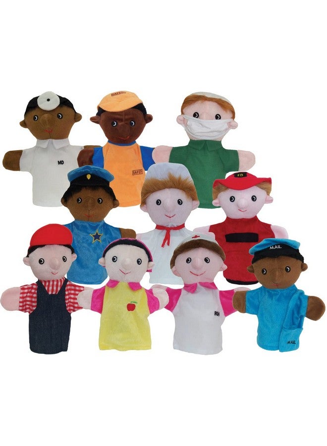 Get Ready Kids استعد يا أطفال مجموعة دمى مساعد المجتمع متعددة الثقافات مكونة من 10 - Image 1