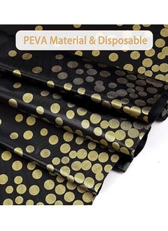 Bukela 4 Pack Black and Gold Dot Disposable Plastic Waterproof Table Cloths for Birthday Party or Ramadan 137x274cm  - Image 2