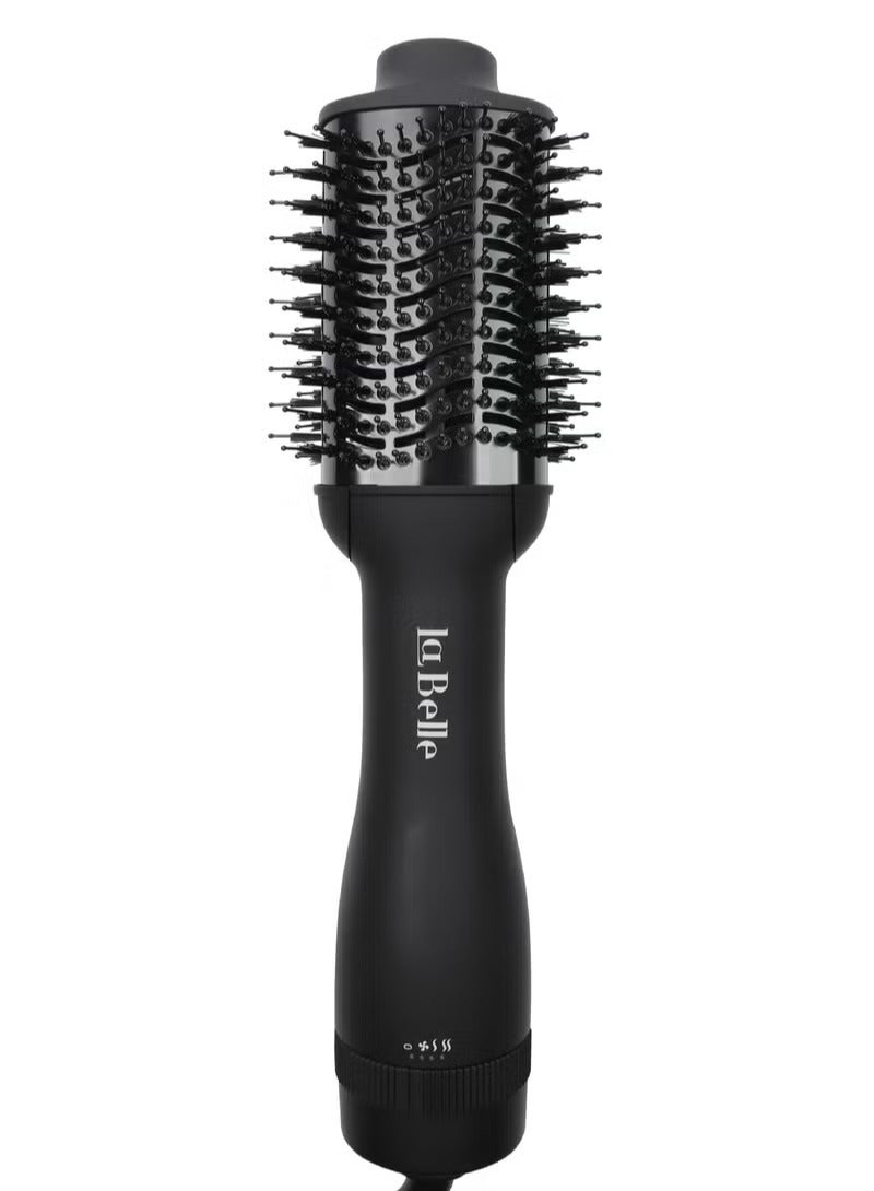 la belle Mini Hair Dryer & Styler Brush Black - Image 1