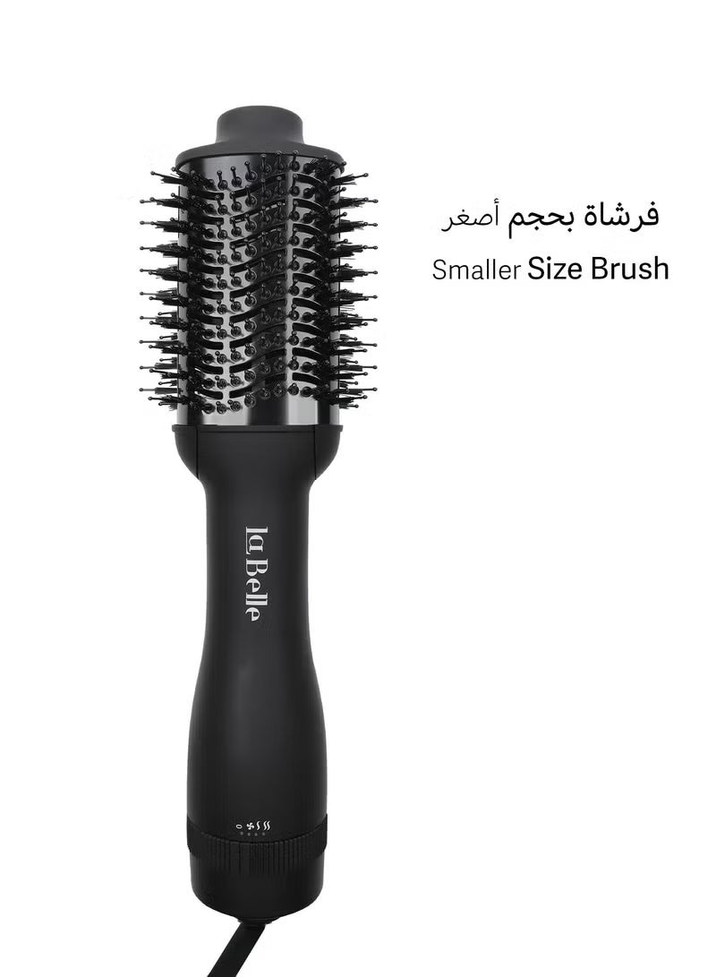 la belle Mini Hair Dryer & Styler Brush Black - Image 2