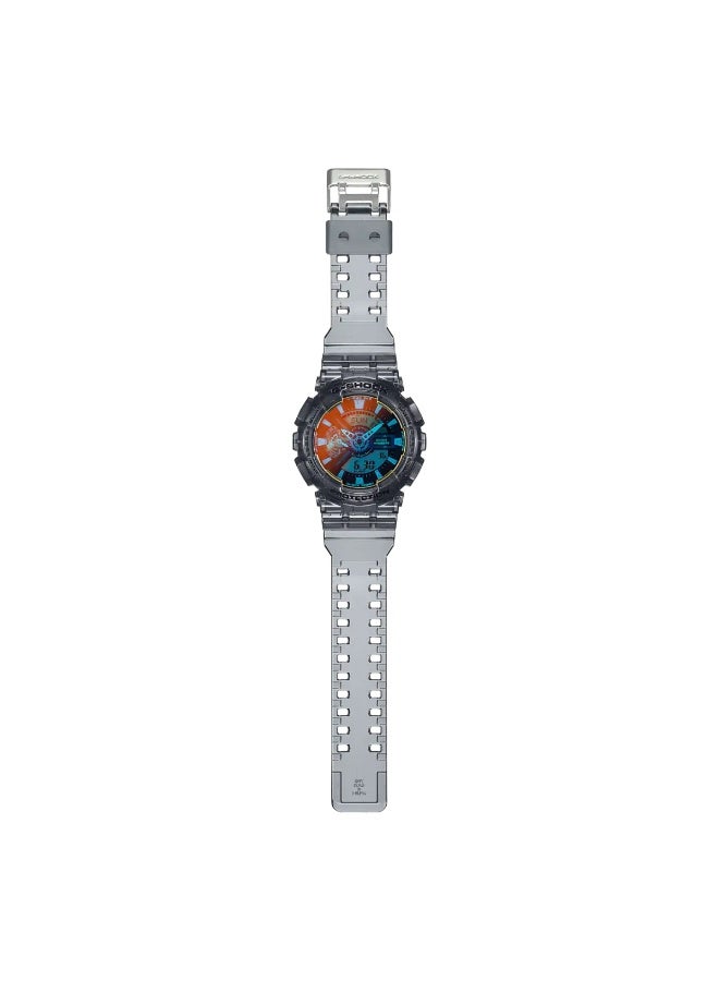 Casio G-Shock Transparent Wrist Watch with Orange Blue Dial - Image 3