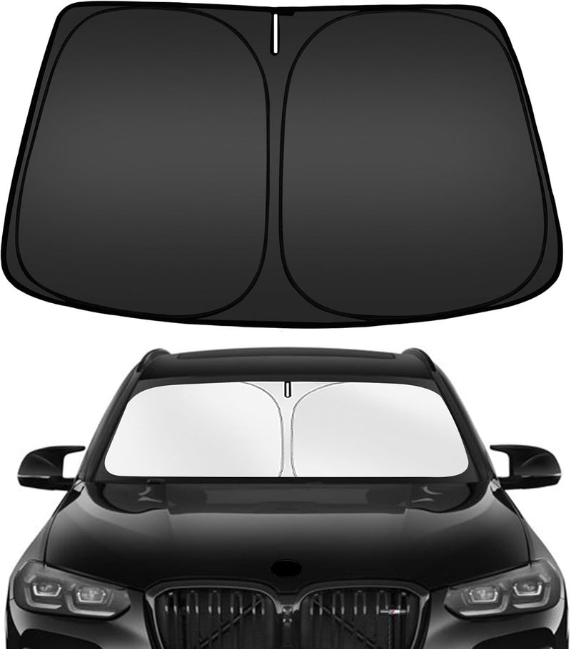 ARISMOTOR Windshield Sun Shade for BMW X3 2018-2025, Custom Fit Foldable Front Window Sunshade Sun Visor Protector, Block UV Rays Keep Your Car Cooler - Image 1