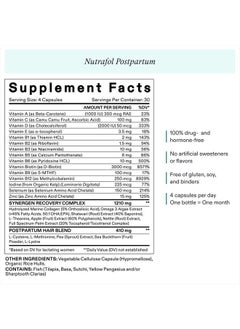NUTRAFOL Postpartum Hair Growth Supplement | Clinically Effective for Visibly Thicker Hair & Less Shedding | Breastfeeding-Friendly Ingredients | 1 Month Supply  - Image 2