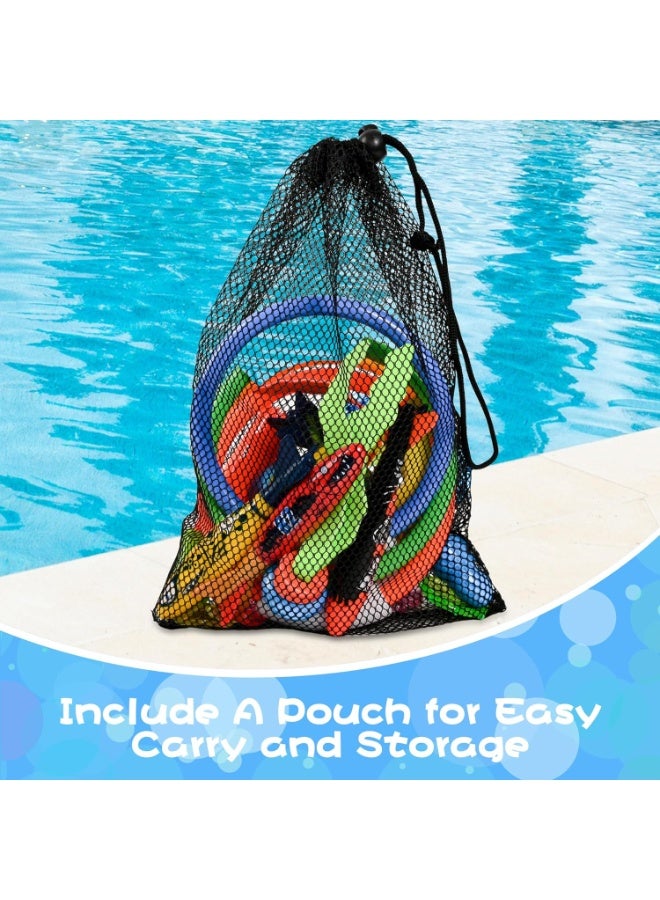 TAPIT 30 Pcs Pool DivingToys Set for Kids - Swimming & Diving Toys with Storage Bag, Includes Diving Rings, Torpedoes, Pirate Treasures, Balls - Summer Water Games Toys for Ages 4-12 - Image 5