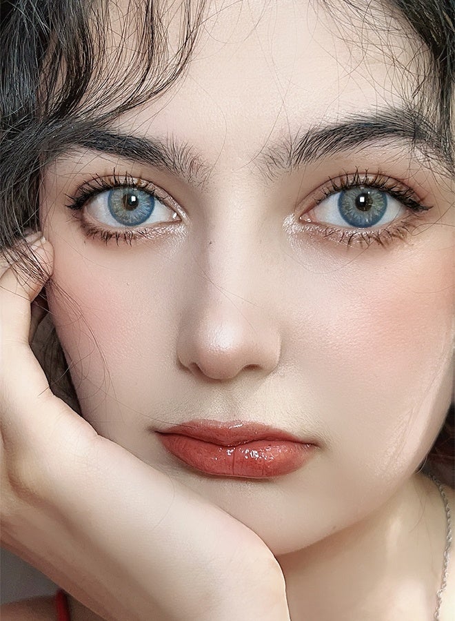 Mystic Eyes Soft Blue Contact Lenses, 6-Month Disposable, Daily Wear - Image 2