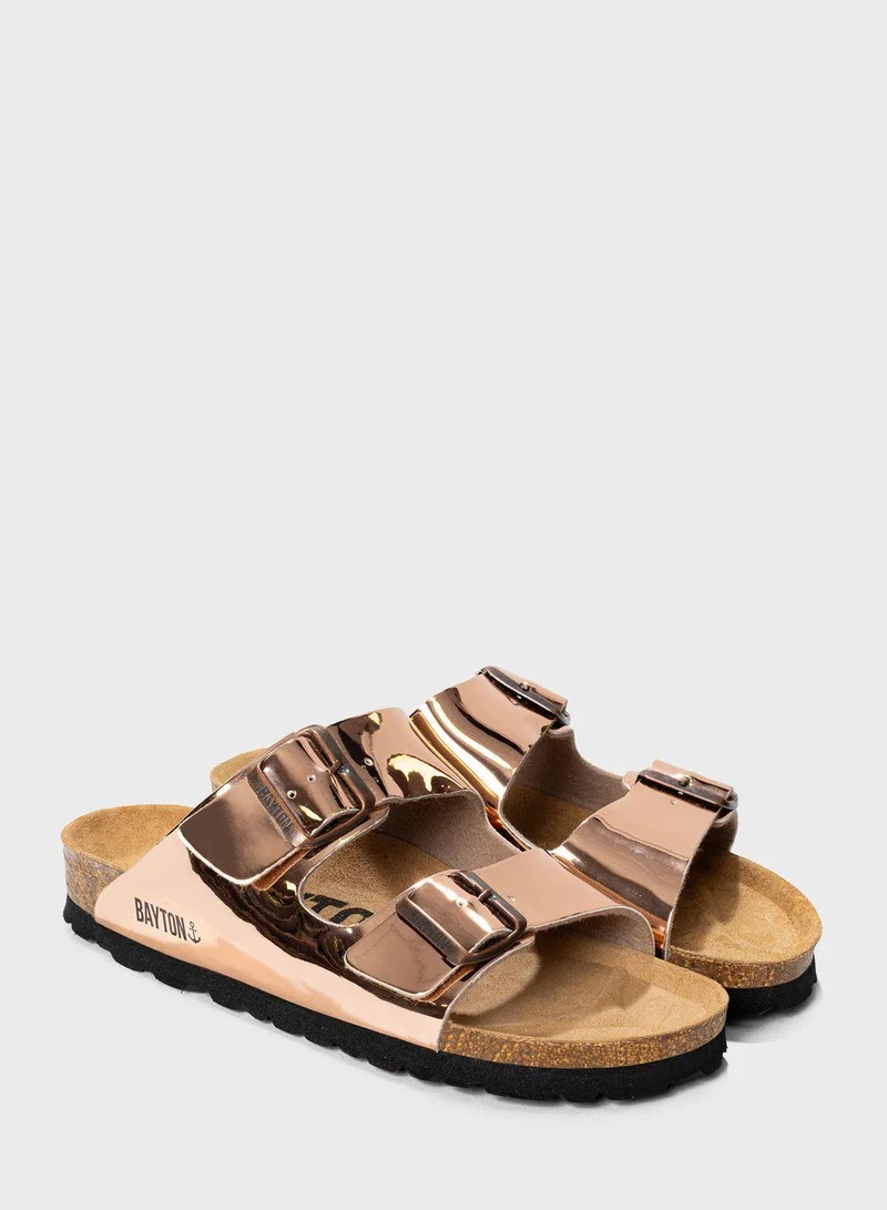 BAYTON Atlas Double Strap Flat Sandals