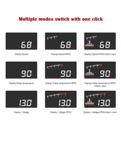 KASTWAVE Heads up Display for Car Upgrade Digital Speedometer HD Projection With Speed Tacho Water Temperature Altitude Driving Direction Warning Function For Most Vehicles After 2008  - Image 4