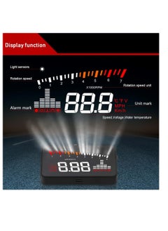 KASTWAVE Heads up Display for Car Upgrade Digital Speedometer HD Projection With Speed Tacho Water Temperature Altitude Driving Direction Warning Function For Most Vehicles After 2008  - Image 2