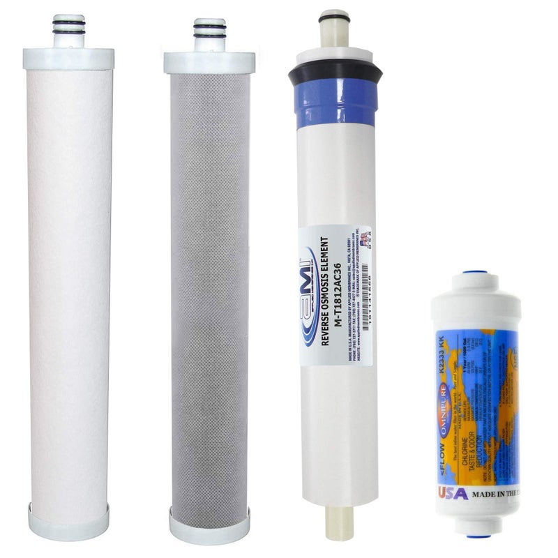 Applied Membranes Inc Replacement Filter Set for Culligan AC30 RO System  Includes RO Membrane Carbon Sediment and Post Filters
