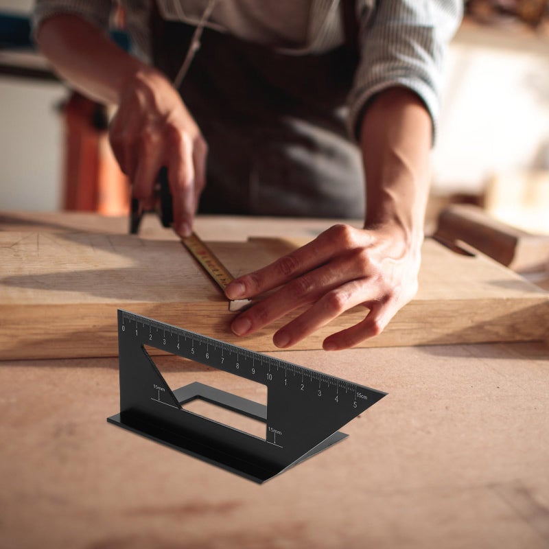 Aluminum Alloy Multi Angle Ruler 45 90 Degree Measuring Tool With T Shape Scriber - Image 4