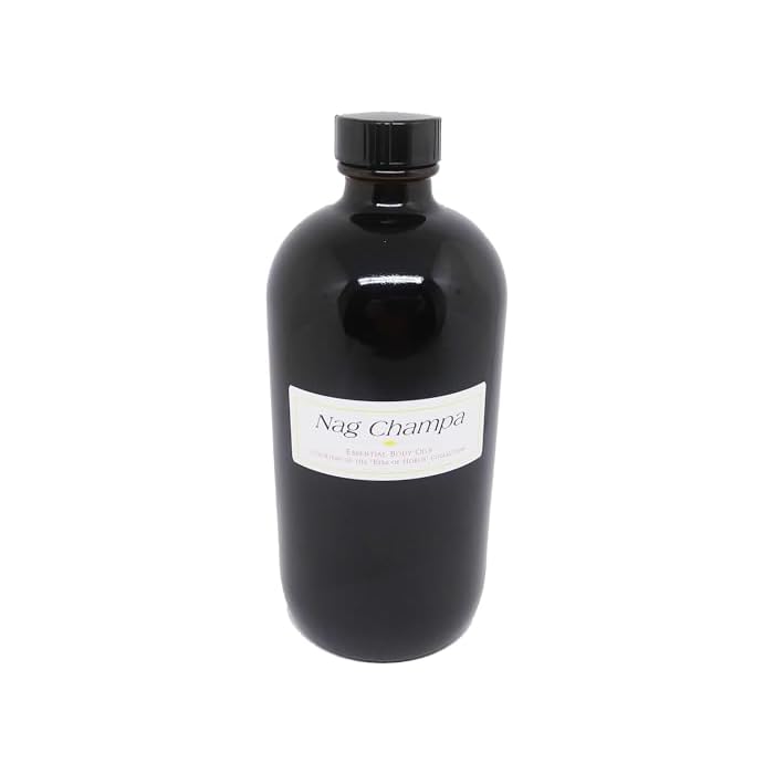 Nag Champa Scented Body Oil Fragrance [Regular Cap - Brown - 16 oz.] - ID#24075