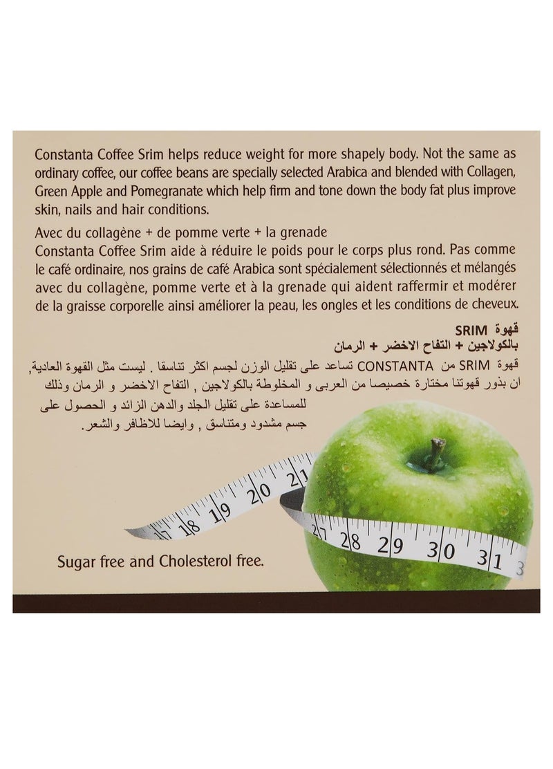 Constanta Coffee Body Srim Coffee, Collagen coffee with Green Apple & Pomgrant,  Sugar Free,  15 gm, Pack of 12 - Image 4