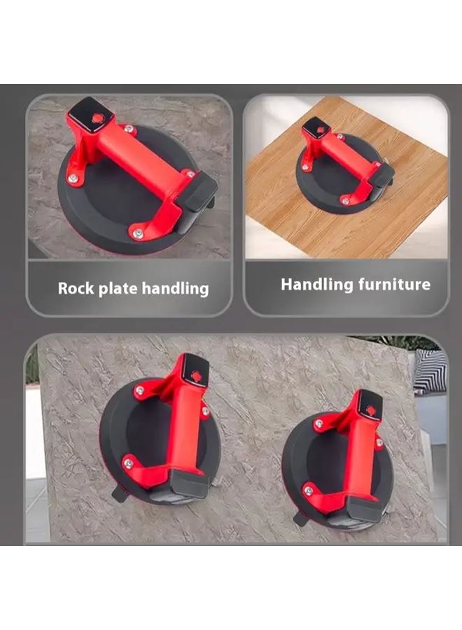 كأس شفط أسود وأحمر ثقيل الواجب بسعة تحميل 440 رطلاً لشاشة LED مع بطارية قابلة لإعادة الشحن - Image 4