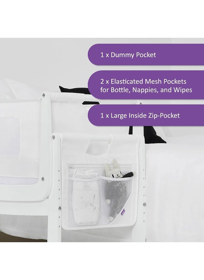Snuz - Pod 4 Storage Pocket, Multiple Pockets, Canvas Fabric, Hand Washable, Colour - Grey, Dimension - 36Cm X 40Cm - Image 1
