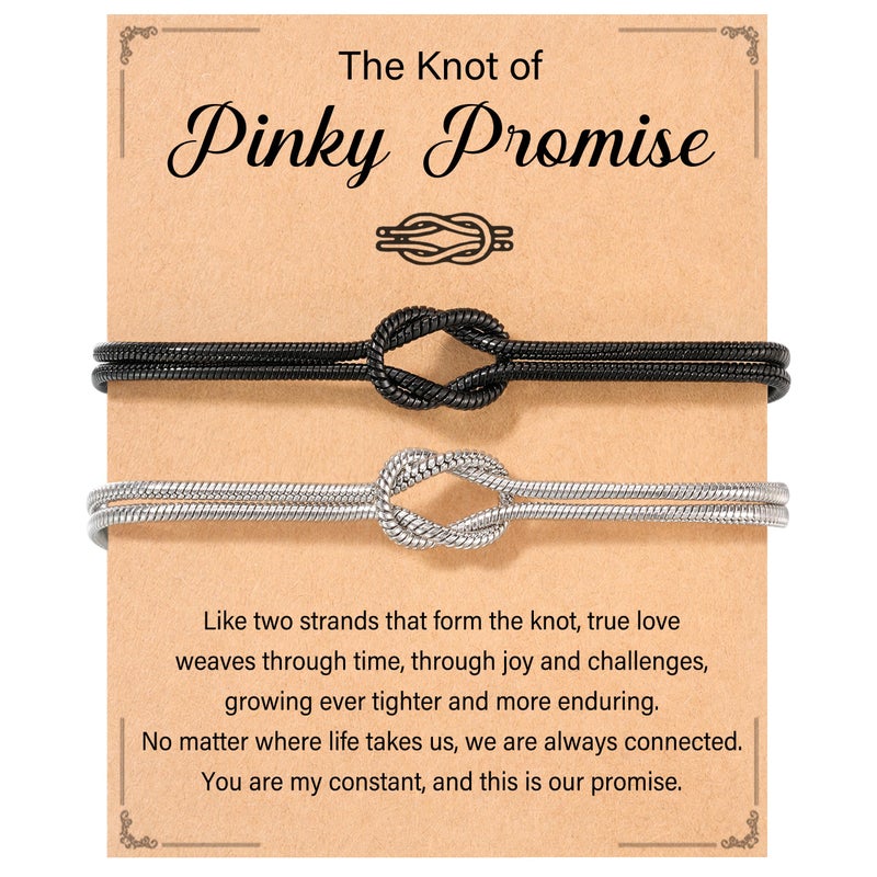 Tarsus Couples Bracelets, Valentines Day Gifts for Him Her Boyfriend Girlfriend Knot Matching Bracelets Couple Long Distance Relationship Gift Anniversary Christmas Birthday Gifts for Couples - Image 1