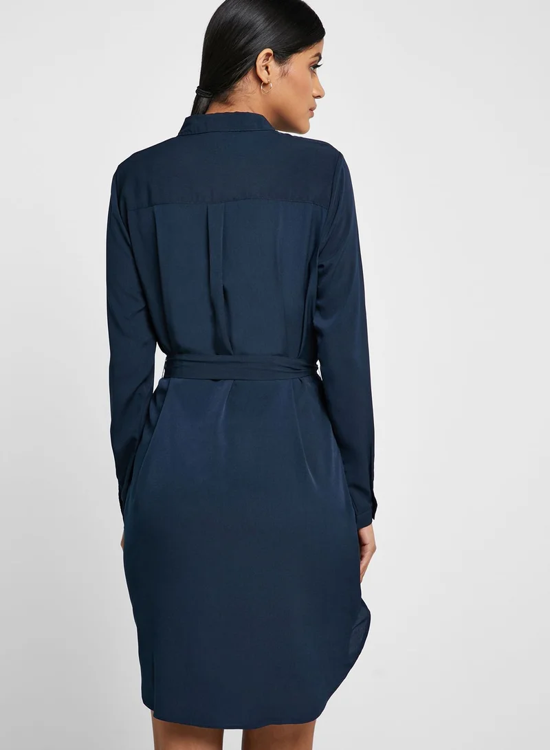 Jacqueline de Yong Self Tie Shirt Dress
