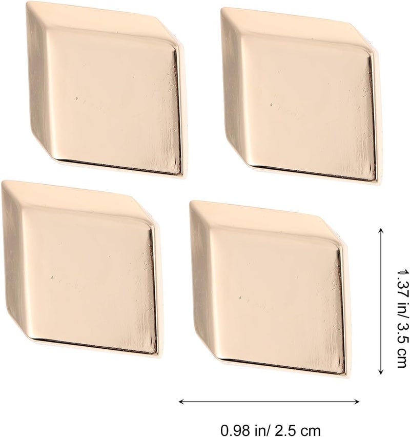 MINAOLULUS 10 Sets Metal Snap Buttons Rhombus Invisible Fasteners Gold Coat Sewing Accessories 35x25mm for Garments Overcoats Crafting - Image 2