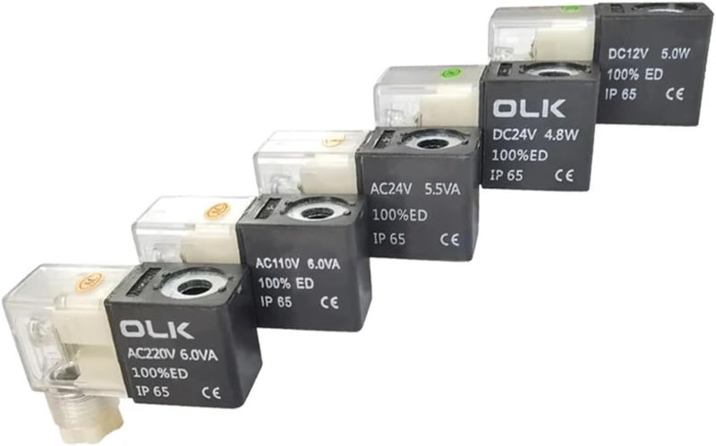 3V410 Solenoid Coil AC110V Terminal DC12V 24V AC24V 220V 2V025 3V110 3V210 3V310 4V110 - Image 1