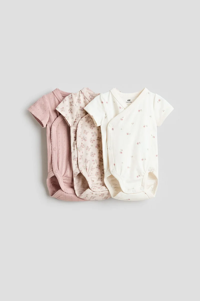 H&M 3-pack wrapover bodysuits