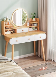 Sharpdo Modern Minimalist Bedroom Dressing Table Small Dressing Table with LED Makeup Mirror, 3 Drawers, Partition Storage (Does Not Include Dressing Chair)  - Image 3