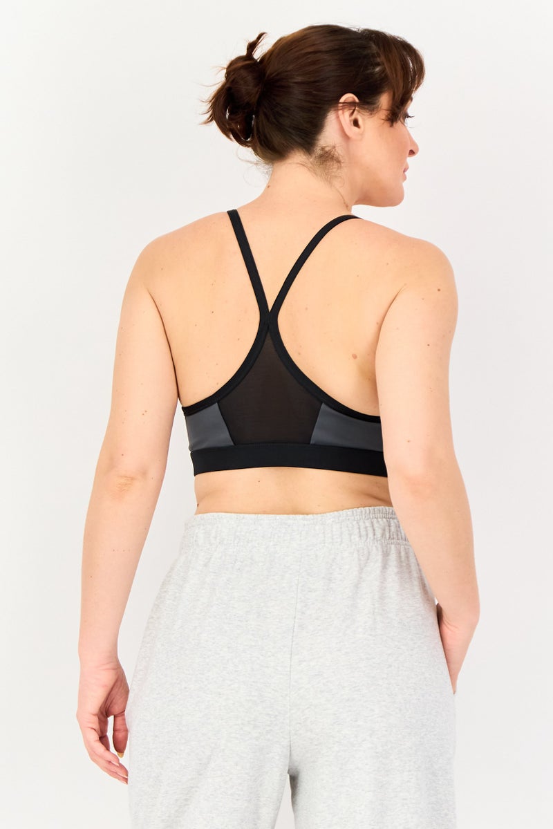 Nike Women Brand Logo Padded Sports Bra, Black - Image 3