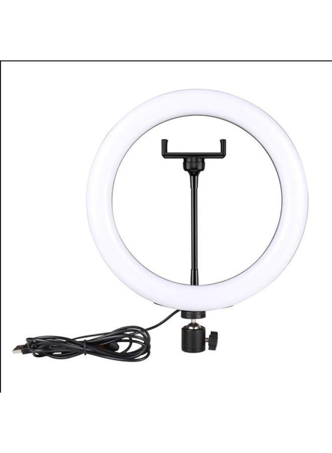 مجموعة إضاءة رينج لايت LED RGB الاحترافية - إضاءة محيطية قابلة للتعتيم (3500K-6500K) مع رأس كروي وحامل موبايل - تشمل حامل ثلاثي (ترايبود) للبث المباشر، تيك توك، الفلوجات وفن المكياج - Image 3