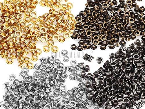 CRAFTMEMORE 2MM Hole 200PCS Tiny Grommets Eyelets Self Backing for Bead Cores, Clothes, Leather, Canvas (Gold) - Image 5