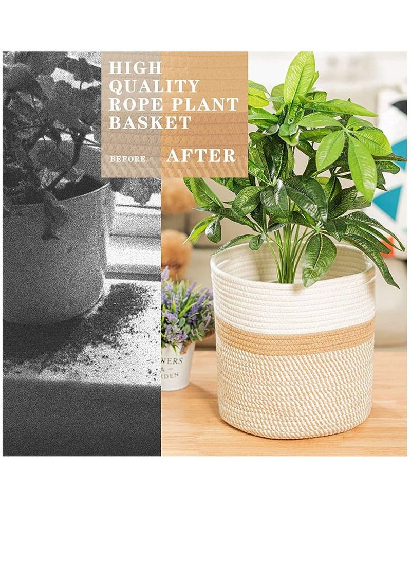 Y&D Multi-Functional Cotton Rope Woven Storage Basket 25*25cm - Image 4