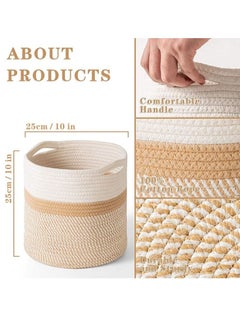 Y&D Multi-Functional Cotton Rope Woven Storage Basket 25*25cm  - Image 2