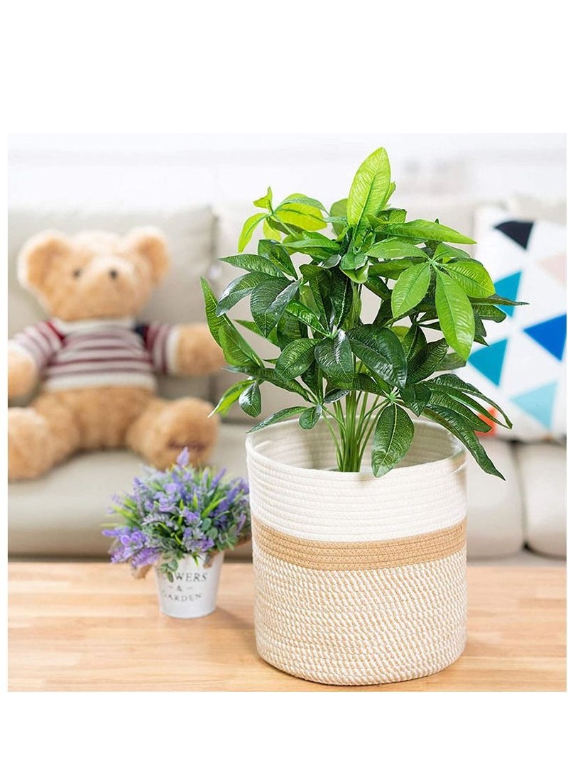 Y&D Multi-Functional Cotton Rope Woven Storage Basket 25*25cm - Image 3