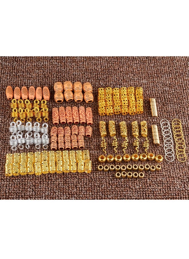 Modpion 164 Pcs Hair Jewelry Dreadlock Accessories Hair Beads For Hair Braids Charm Coils Rings Hair Cuffs Hair Tube Beads For Extension  - Image 2