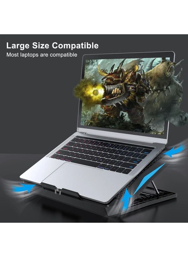 Adjustable Laptop Cooling Stand N6 Three Speed Height Large Air Flow Low Noise ABS Material Variant Color - Image 3